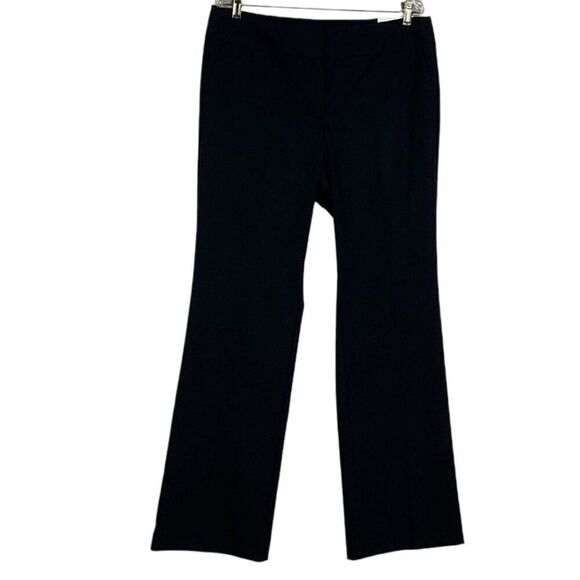 Ann Taylor Factory Mid Rise Full Length Trouser Pants, Navy Blue, size 12, NWT - Picture 2 of 13